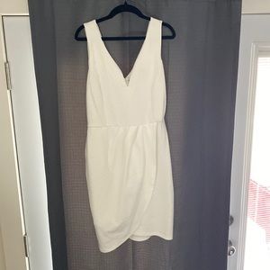 White dress. Only work once. No stains or blemishes